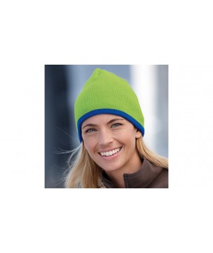 ID743 BEANIE WITH CONTRASTING BORDER